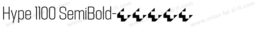 Hype 1100 SemiBold字体转换